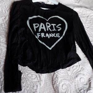 long sleeve crop top
